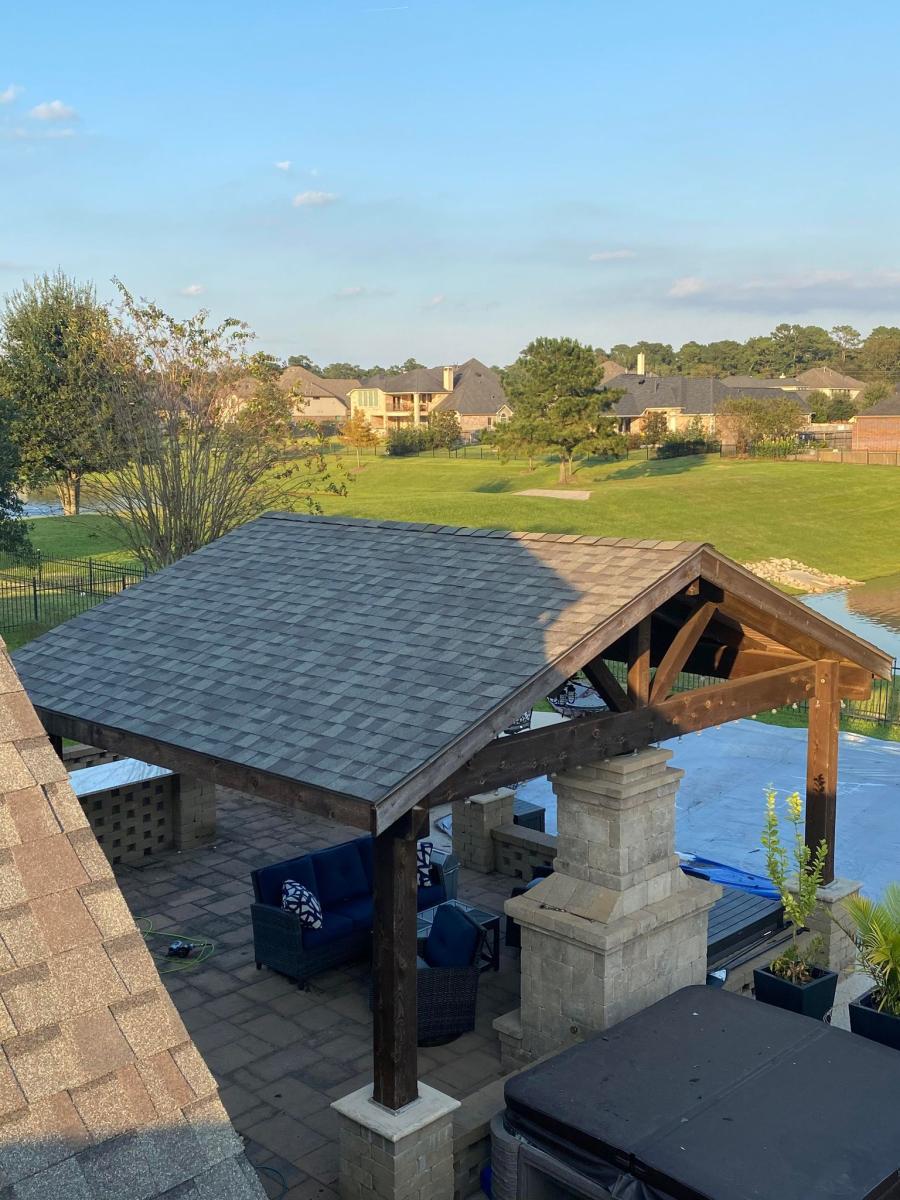 Professional gazebo roofing installation demonstrating attention to detail and superior craftsmanship